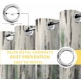 thumbnail image 6 of Sage Green Vintage Blackout Curtains for Bedroom/Living Room, Thermal Insulated Kitchen Curtains, Stripes Painting Retro Abstract Art Grommet Darkening Window Treatment Drapes 42"x84"x2, 6 of 8