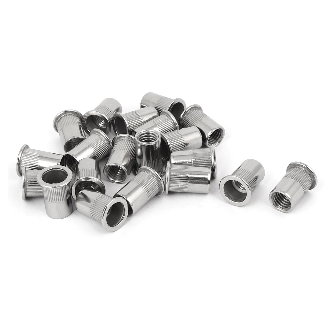 Unique Bargains M12 x 1.75mm 304 Stainless Steel Knurled Blind Rivet Nut Insert 20Pcs