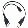 thumbnail image 1 of 2 Micro-USB to USB Female OTG Adapter Cable with USB Power Interface Suitable for Electronic Devices with OTG, 1 of 5