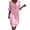 *Pink, variant on VBVC Women's V-Neck Ruffle Sleeve Midi Dress , Button Front Breathable Dress For Women , Ladies' Summer Beach Vacation Dresses with Pockets,Army Green,S-2XL