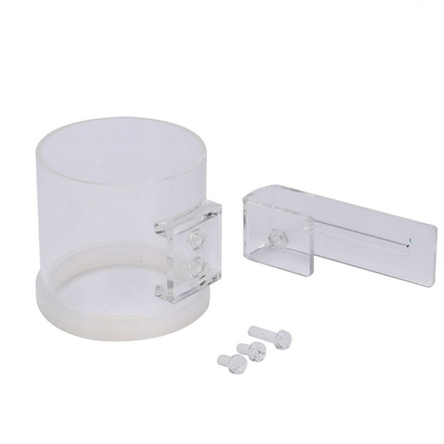 1 anillo de alimentación de acrílico transparente para pecera, taza flotante transparente con gancho.