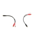 thumbnail image 1 of 2x Dual RCA Chapado En Oro Adaptador de sonido Cable Divisor 0.2m Hugo Cable adaptador RCA, 1 of 7