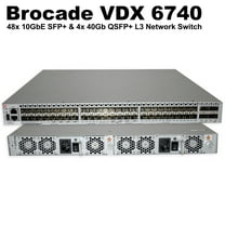 Pre-Owned Brocade VDX 6740 48x 10GbE SFP  & 4x 40Gb QSFP  L3 Network Switch