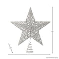 thumbnail image 4 of 13" Sequin/Bead/Glitter Star Tree Topper Silver, 4 of 5