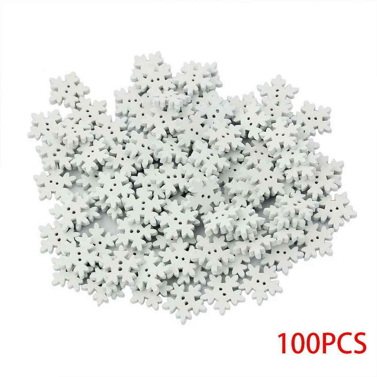 5pcs 33mm Crystal Snowflake Buttons For Scrapbooking Craft Hair