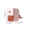 thumbnail image 3 of EGNMCR Home Office Furniture Hand Crank Pencil Sharpener Auto Feed With Alloy Steel Blade And Transparent Shavings Container For Standard 6.9 8mm Pencils Plastic pencil sharpener, 3 of 6
