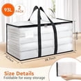 thumbnail image 2 of 2-Pack Heavy Duty Extra Large Clear Moving Bags, Reinforced Handles & Tag Pocket, 93L, 2 of 5