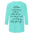 thumbnail image 5 of NJGRAE Flowy Tops for Women White Blouse for Women Women Printed Shirt 3/4 Sleeve Tunic Tops Crewneck Blouse Tshirt Maternity Nursing T-Shirts Women S, 5 of 5