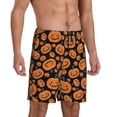 thumbnail image 2 of Naloa Halloween Pumpkins Men's Short Pajama Pants, Pj Shorts, Lounge Comfort Shorts-Small, 2 of 6