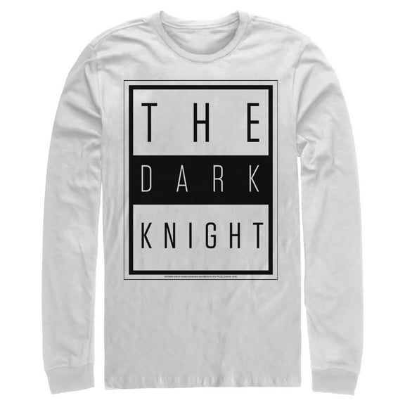 Men's Batman Dark Night Frame Long Sleeve Shirt White 2X Large