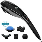 Spa Sciences VARA: Deluxe Deep Tissue Therapeutic Handheld Massager with Variable Intensity, 5 Heads, Ice Attachment, Percussion Massage, FSA/HSA, Full Body