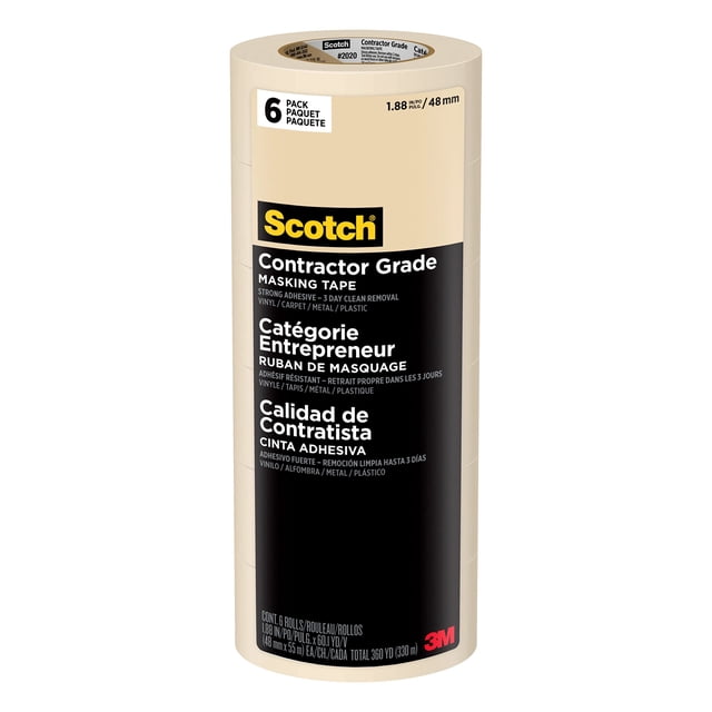 Cinta adhesiva Scotch Painter Contractor, grado 6 rollos