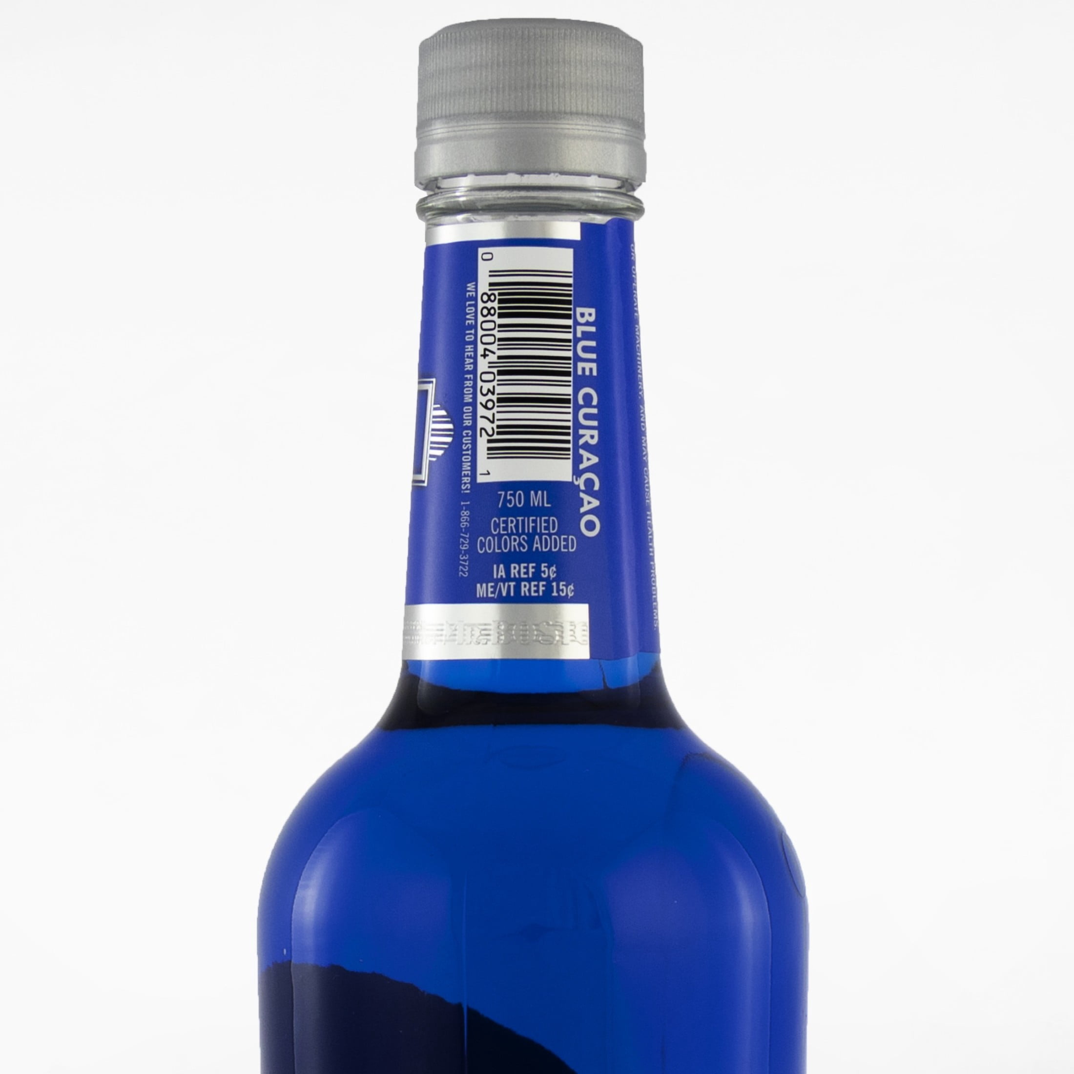 Mr. Boston Blue Curacao Orange Liqueur, 750ml, 15% Alcohol