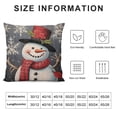 thumbnail image 5 of GOSMITH  Let it Snow Christmas Grey Pillow Covers Xmas Snowman Snowflake Decorative Square Pillow Cases Winter Holiday Home Decor Throw Pillows for Sofa Couch Outdoor, 5 of 5