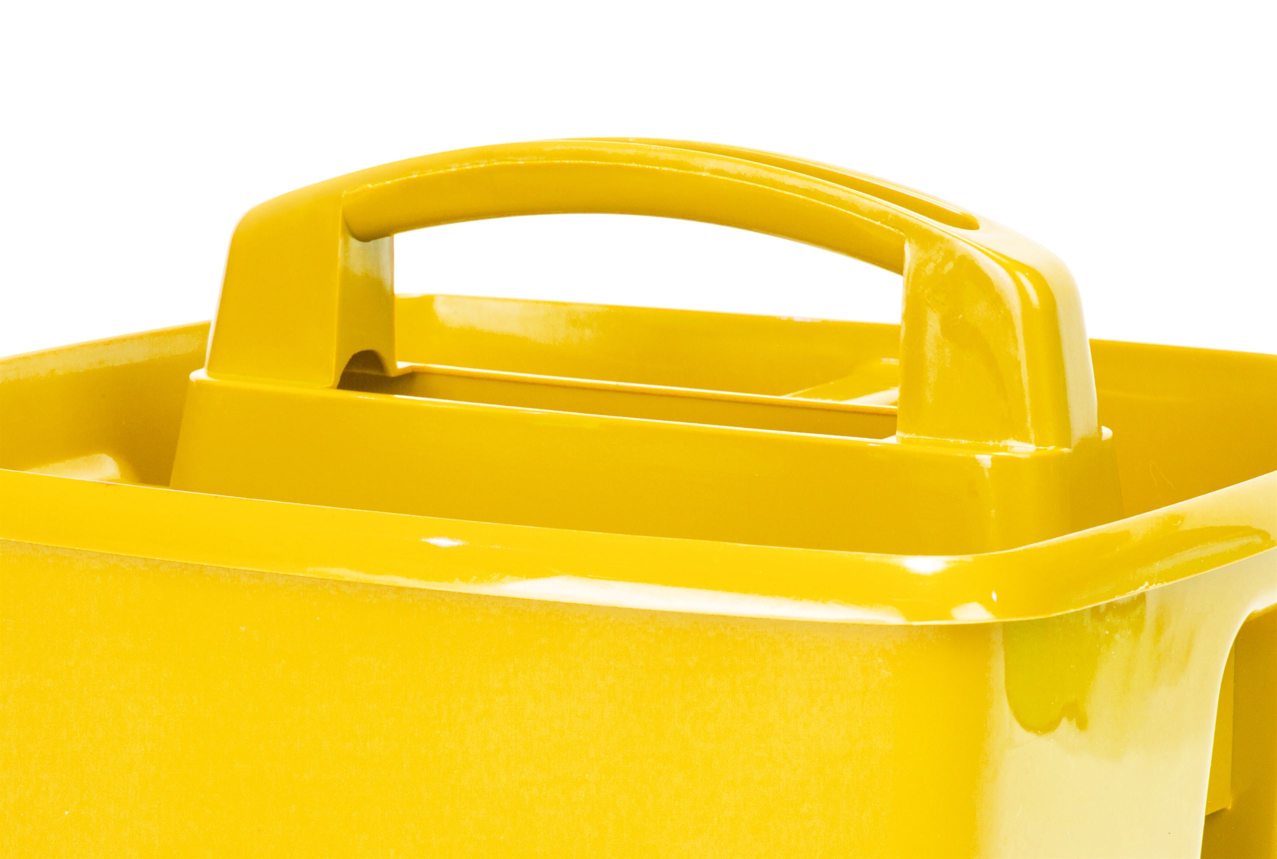 Storex Plastic Desktop Organizer Caddy with Handle, Craft and Hobby Storage  Caddies, Yellow, 6-Pack