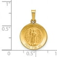 thumbnail image 3 of Finest Gold 14K Yellow Gold Polished & Satin St Raphael Medal Hollow Pendant, 3 of 4