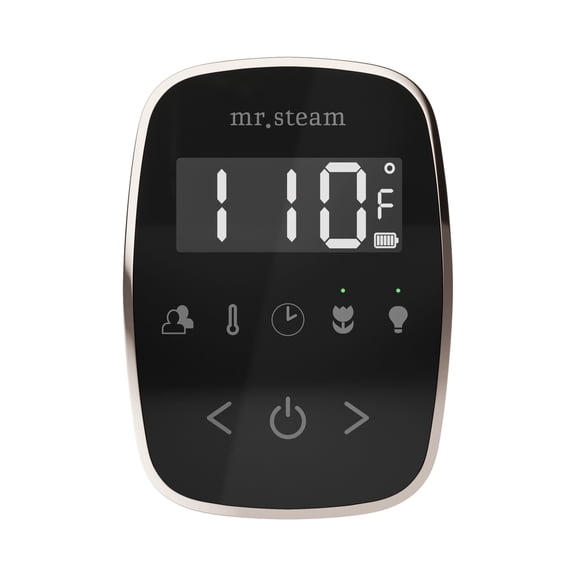 Mr Steam TempoFlex Steam Shower Control and Steamhead in Black Polished Nickel