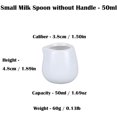 thumbnail image 7 of 10 Pack Classic Ceramic Creamer Set, Mini Porcelain Milk Pitcher, White (without Handle), 50ml, 7 of 7