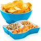 thumbnail image 1 of Set Ensaladera y Botanero 2 en 1 Resistente | Organizador de Botanas con Compartimentos | Ideal para Fiestas, Cocina, Picnics y Snacks en Casa | Práctico, Ligero y Duradero (Azul), 1 of 5