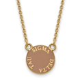 thumbnail image 1 of Solid 925 Sterling Silver with Gold-Toned Sigma Delta Tau Extra Small Enl Pendant with Necklace (12mm), 1 of 1
