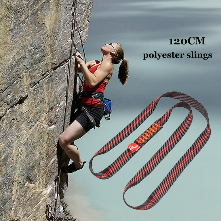 Tureclos Rock Climbing Gear Sturdy Outdoor Sport Equipment Professional  120cm Fixing Rope Rigging Strap Climb Sling for Protecting Using