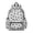 Black Cat and Paw Print White Pattern, variant on Astronaut Cat Black Pattern Cute School Backpack with Padded Back and Adjustable Shoulder Straps 13.4"x11"x4.7"