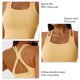 thumbnail image 1 of Camisetas Sin Mangas De Yoga, Sujetador De Entrenamiento De Cuello Cuadrado Con Dobladillo Acanalado, Correa Doble Transpirable Para Gimnasio ANGGREK Cocina, Decoración y Otros, 1 of 5