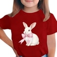 thumbnail image 2 of Cowsor Tween Boys Girls Easter Fun Print Crew Neck Short Sleeve Cotton Tee Comfortable Lightweight Casual Easter Daily Wear for Kids 3-15 Years, 2 of 5