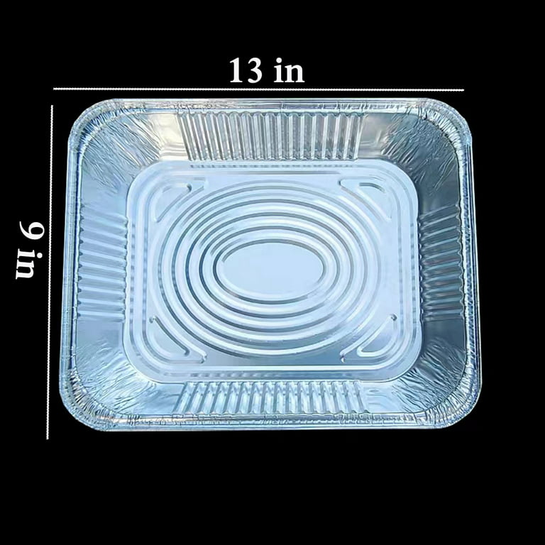 fohuas Disposable Aluminum Foil Pans 13x9 IN, 24 Packs Sturdy Half Size  Deep Steam Table Pans Freezer,Oven Portable Food Storage Containers for