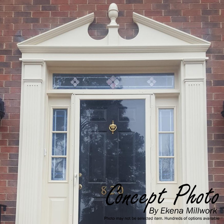 Ekena Millwork 31 3/4"W x 16"H x 1 3/4"P Half Round Sunburst Pediment