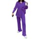 thumbnail image 2 of VISgogo - Conjunto de camisa y pantalones plisados de manga larga con botones y pantalones para mujer VISgogo  moda, 2 of 9
