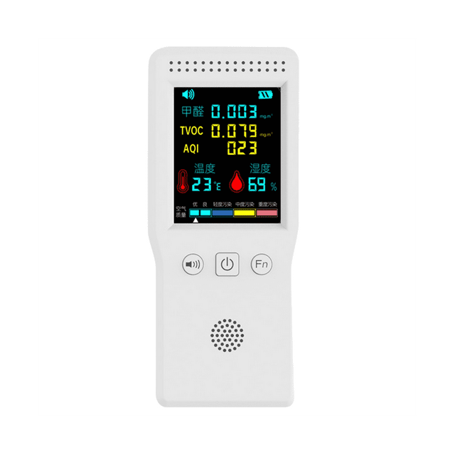 9 in 1 Temperature Humidity Co2 Meters Air Quality Detector PM2.5 PM10 HCHO TVOC CO2 with Backlight LCD Color Display
