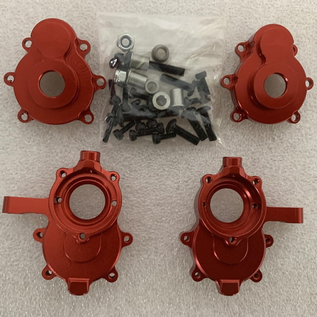 Carcasa de transmisión del portal RC, articulación de dirección para Rer11406 1/10, bricolaje modificado rojo