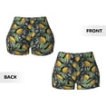 thumbnail image 5 of Xecao Hand Drawn Citrus Fruits Elegant Lemons Print Workout Shorts for Women Soft Smooth Gym Yoga Scrunch Active Tennis Workout Running Shorts, 5 of 9