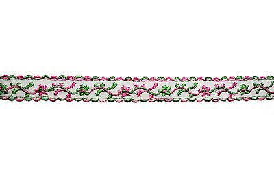 Lily 5/8" Yellow Orange Blue Embroidered Cotton Lace Trim Scalloped Edge By Yard