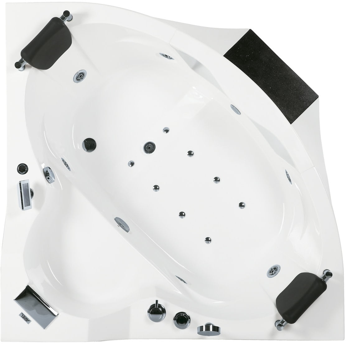 5 ft. Right Drain Corner Alcove Whirlpool Bathtub in White