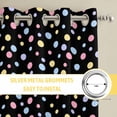 thumbnail image 6 of Colorful Polka Dot Kitchen Curtains Window Panels, Modern Minimalist Geometric Black Insulated Window Treatment Curtain, Grommet Curtains for Bedroom/Living Room/Bathroom, 2 Piece 42"Wx63"L, 6 of 8