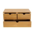 thumbnail image 5 of 33*19*16cm 3 Drawers Original Bamboo Desk Organizer Mini Bamboo Desk Drawer Tabletop Storage Organization Box, 5 of 9