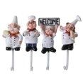 thumbnail image 4 of CAROOTU Kitchen Cartoon Chef Hook Resin Powerful Adhesive Hanger Wall Storage Rack, 4 of 7