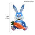 thumbnail image 2 of Inflatable Decoration 1pcs Blue Polyester Inflated Easter Bunny, 2 of 6