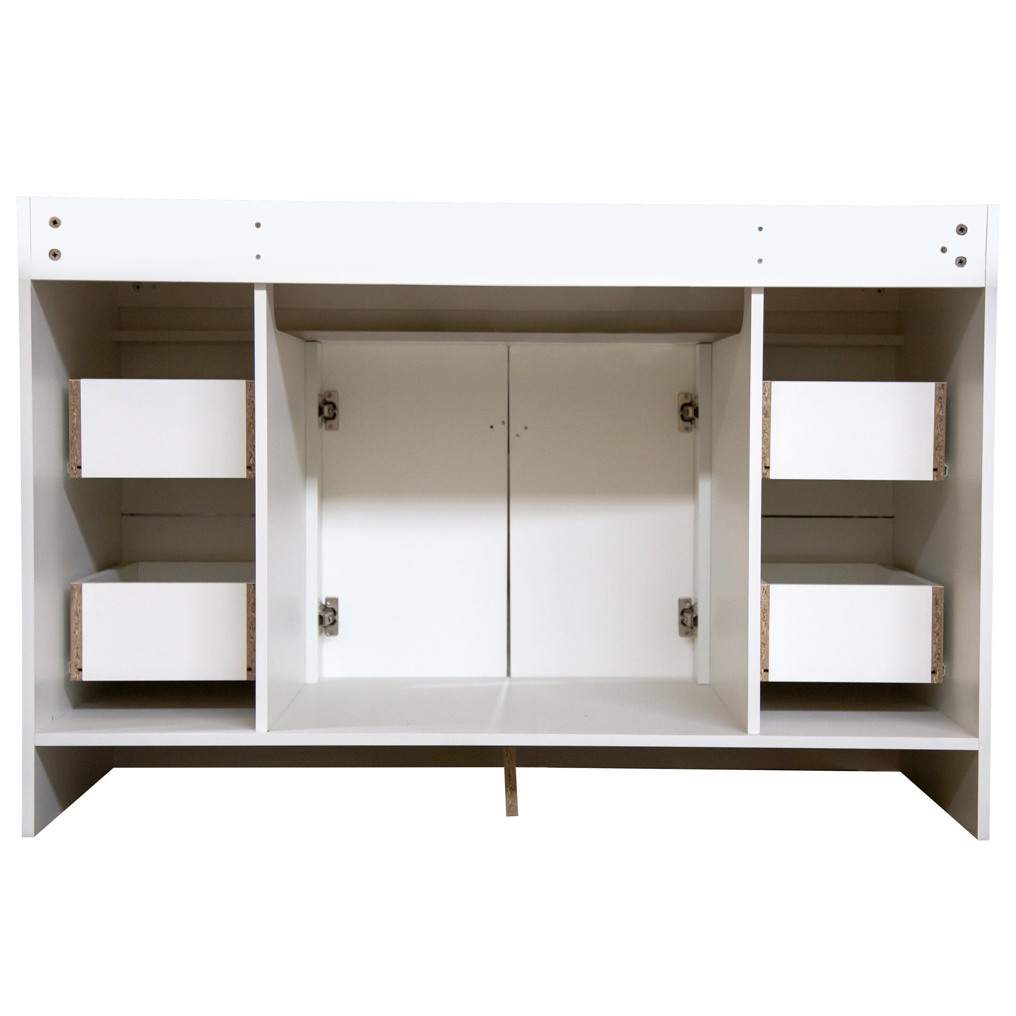 Design House 48" Solid Wood Wyndham Ready to Assemble Bathroom Vanity Cabinet, White