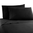 thumbnail image 4 of The Great American Store- 1800 Series Brushed Microfiber Attached Waterbed Sheet Set WITH POLE INSERT 30 Inch Deep Pocket King / Cal King Size - Wrinkle, Fade & Stain Resistant, Solid Black, 4 of 7