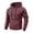 152#Wine, variant on Fleece Men's Hoodies Baggy Soft Outdoor Men Sweatshirts Long Sleeve Pullover Kangaroo Pocket Brown L