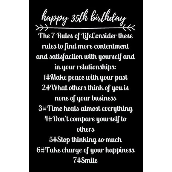 happy35th birthday The 7 Rules of Life (Paperback)