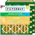 thumbnail image 1 of Filterbuy 16x16x4 MERV 11 (MPR 1200) Allergen Defense, Pleated HVAC AC Furnace Air Filters (12-Pack), 1 of 8