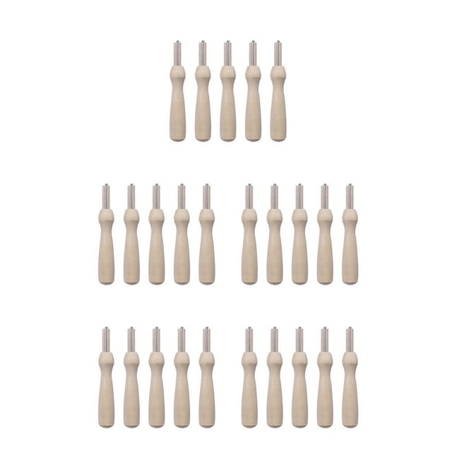 serony 5 Pieces Wood Felting Handle Holder with DIY Crafting Felt Needlework Tool Handicraft Accessory Professional 8.5x1.4cm 5Set