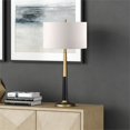 thumbnail image 2 of Henn&Hart 15" Brass/Matte Black Metal/Fabric Table Lamp, 2 of 9