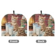 thumbnail image 2 of HELLHERO Polyester Canvas Teapot Dust Cover Durable Tea Cozies Covers Keep Warm Portable, Cat Christmas Tea, 2 of 8