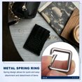 thumbnail image 4 of Uxcell Square Shaped Spring Snap Keychain Clip, 10 Pcs Metal Trigger Keychain Hook Clip for Purses Wallet Belts Black 27mm, 4 of 7