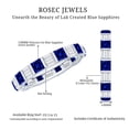 thumbnail image 6 of Rosec Jewels Certified Lab Grown Blue Sapphire Eternity Ring Band with Moissanite - Ready to Gift for 5th Anniversary, 925 Sterling Silver, US 4.00, 6 of 7